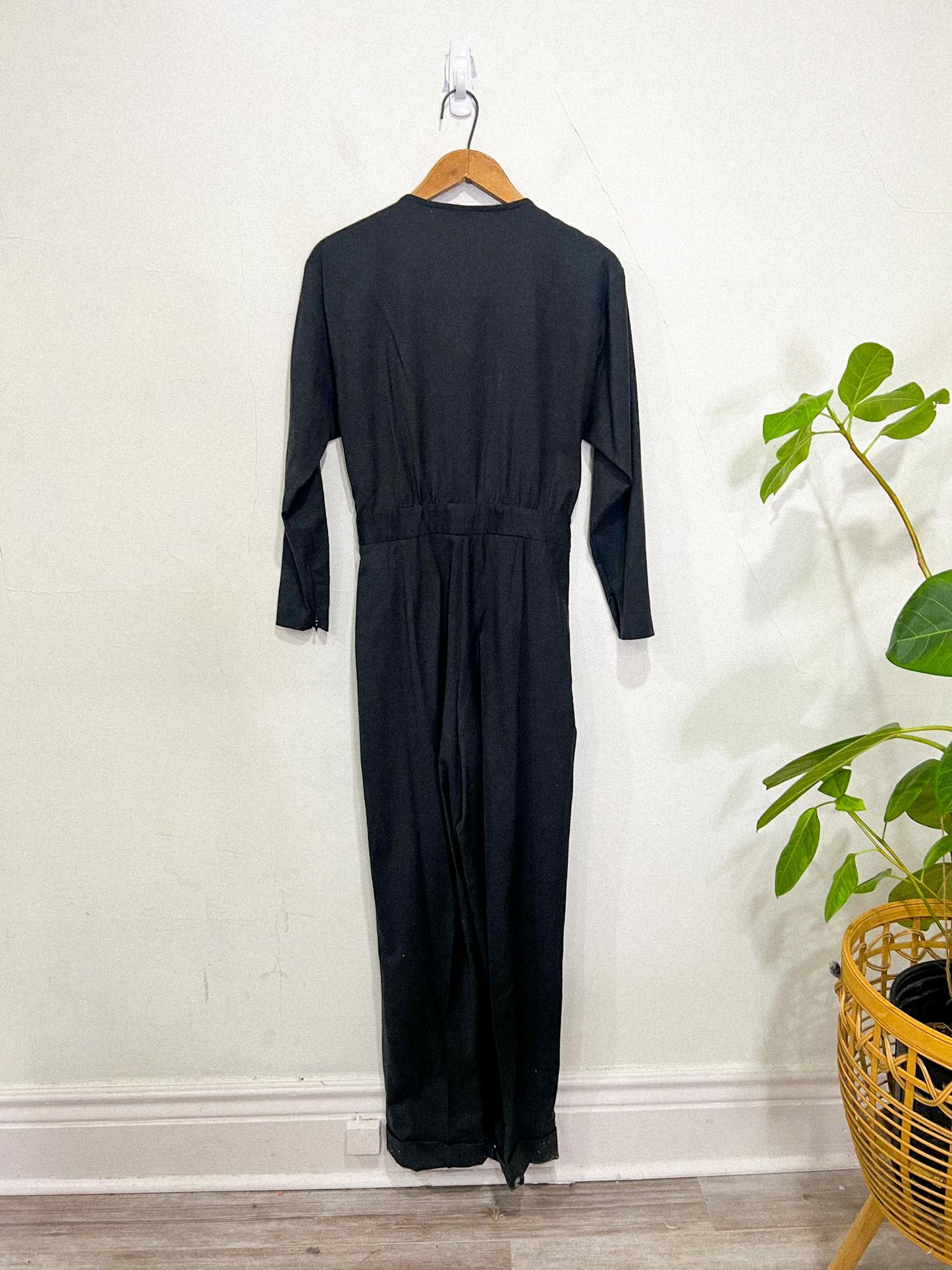 Massimo Dutti Wool Jumpsuit in Charcoal (Size S)