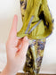 Anthropologie "One-Shoulder Printed Slim Midi Dress in Green/Gold" NWT (Size XL)
