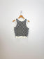 SHRIMPS Checkered Sweater Vest in Navy/White (Size S)