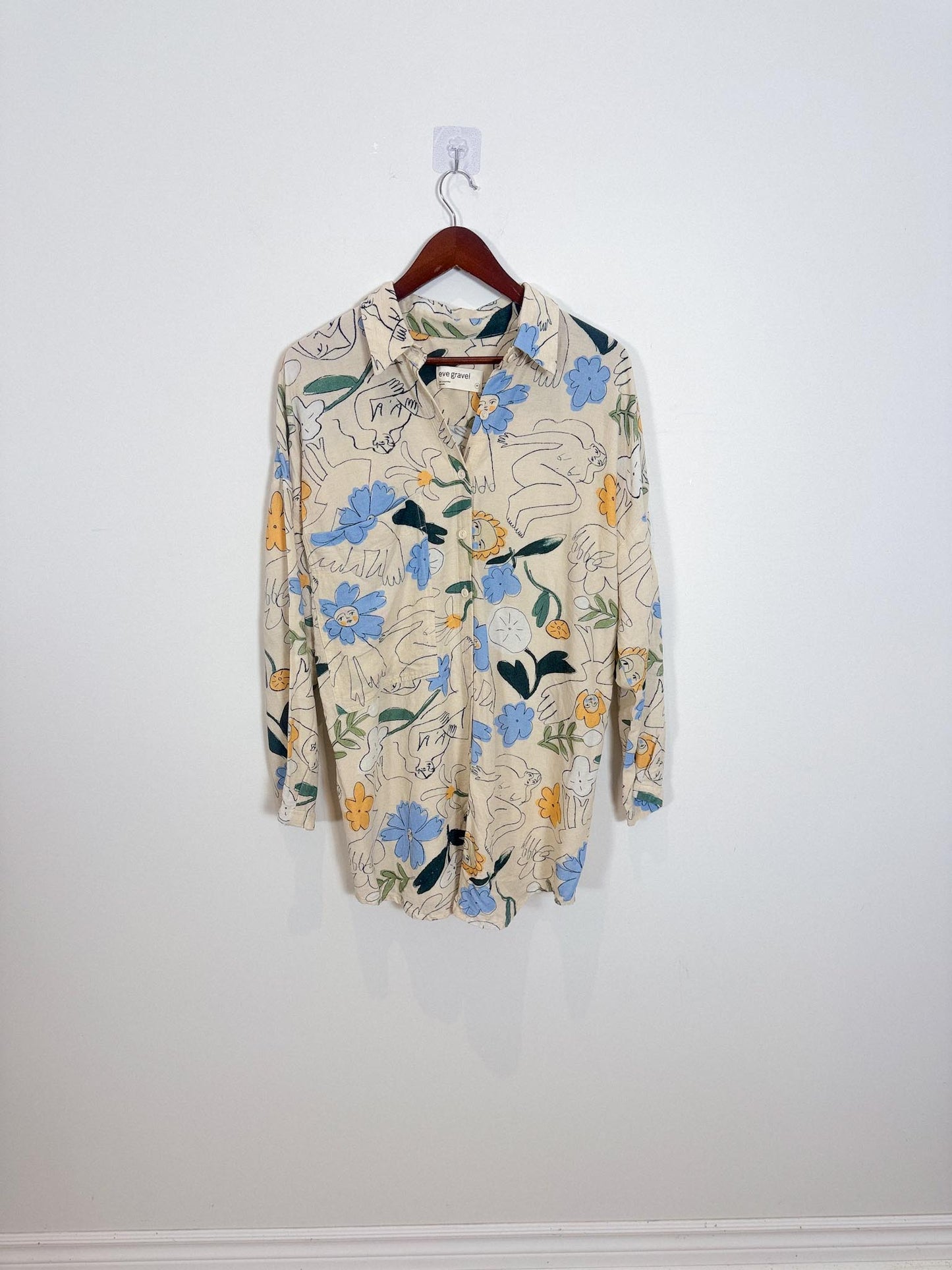 Eve Gravel Sustainable "Romy Shirt in Filles Fleurs" (Size M)