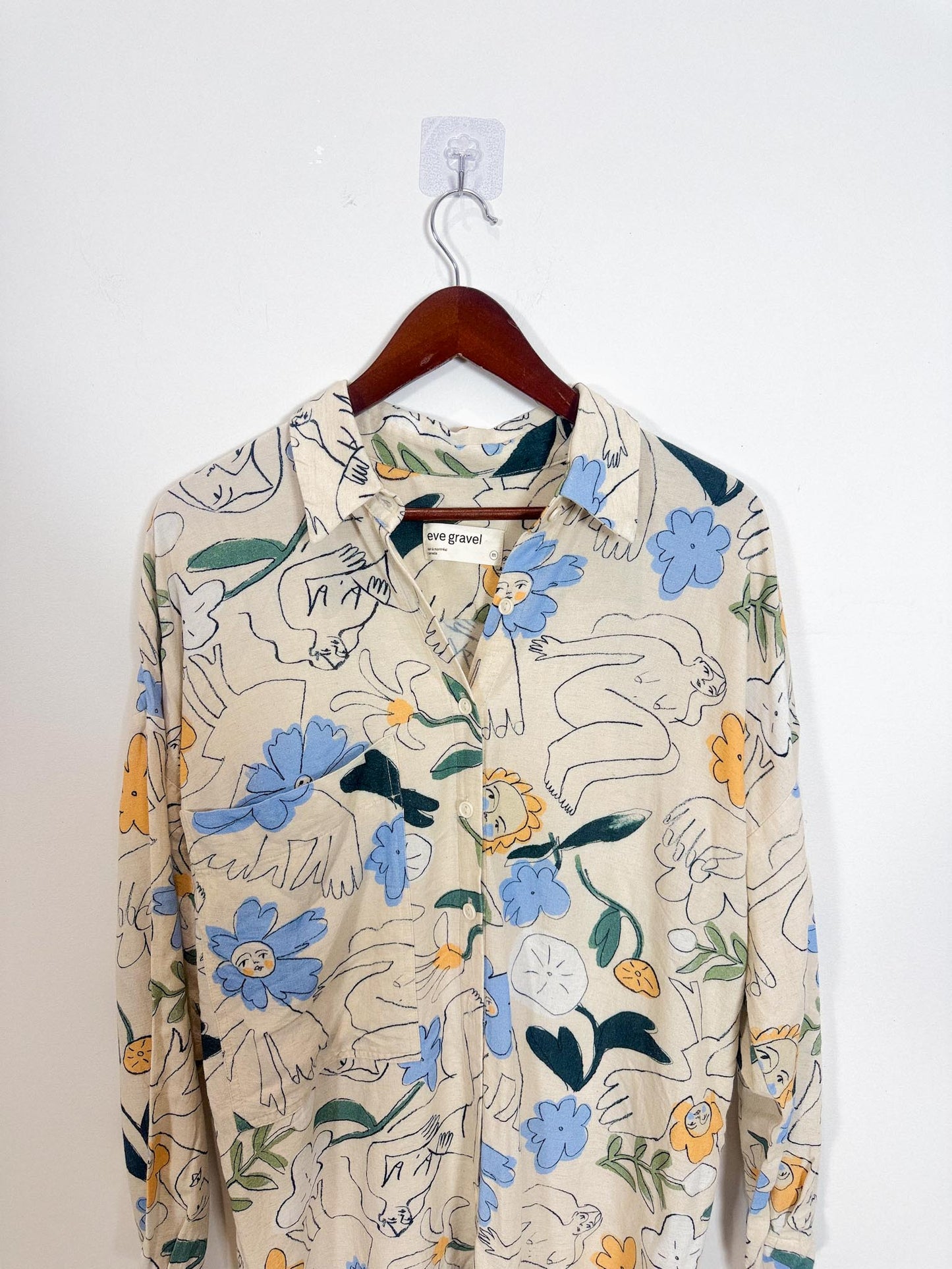 Eve Gravel Sustainable "Romy Shirt in Filles Fleurs" (Size M)