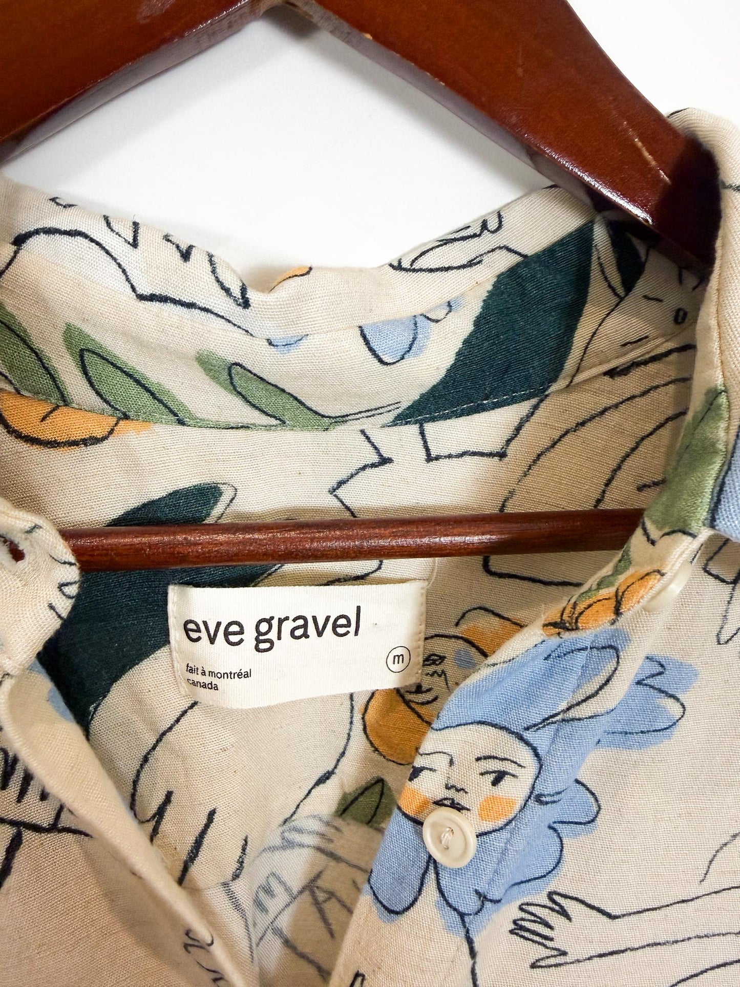 Eve Gravel Sustainable "Romy Shirt in Filles Fleurs" (Size M)
