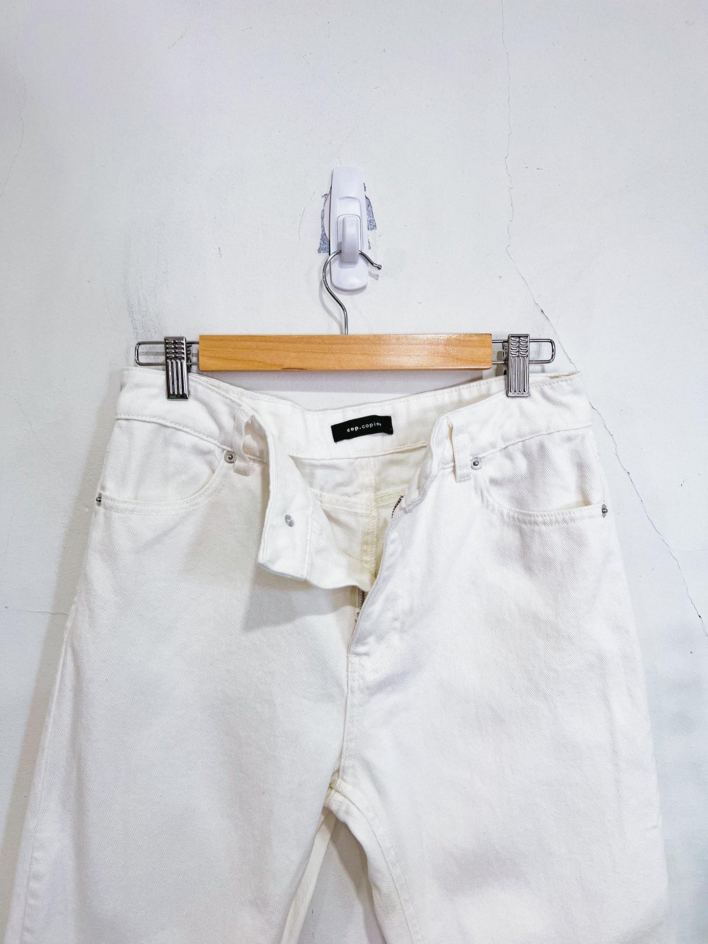 Cop. Copine Straight Leg Jeans in White (Size 29/30)