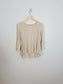 Amanda Moss Linen Blend Top in Oatmeal (Size S)