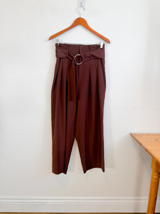 InWear High Rise Belted Culottes in Brown (Size 10)