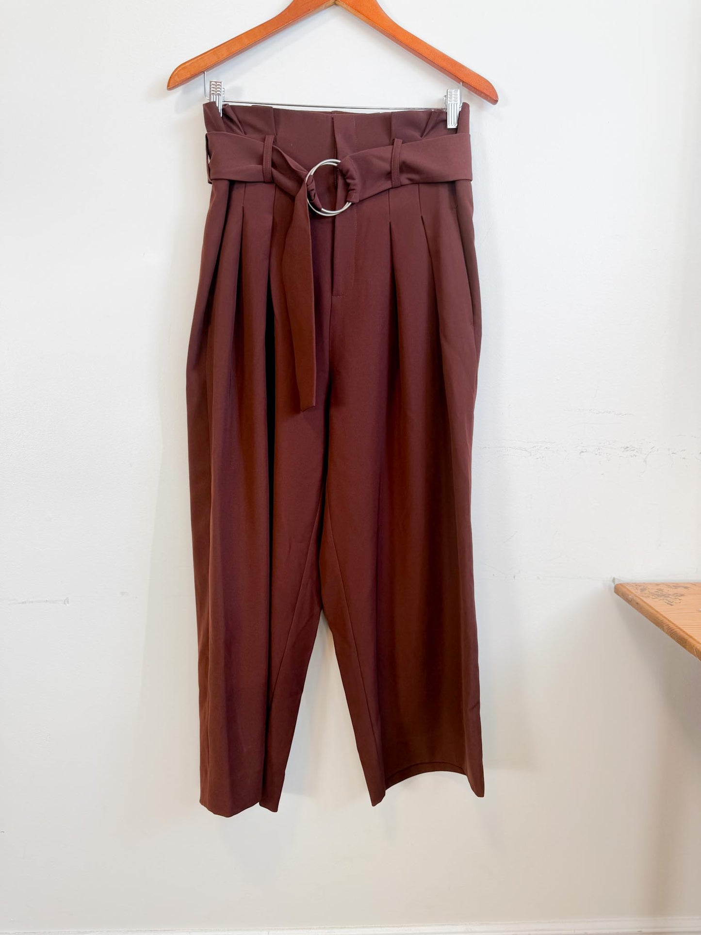 InWear High Rise Belted Culottes in Brown (Size 10)