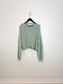 L'ENVERS Sustainable Knitwear "Organic Cotton Cropped Sweater in Mint Green" (Size L)
