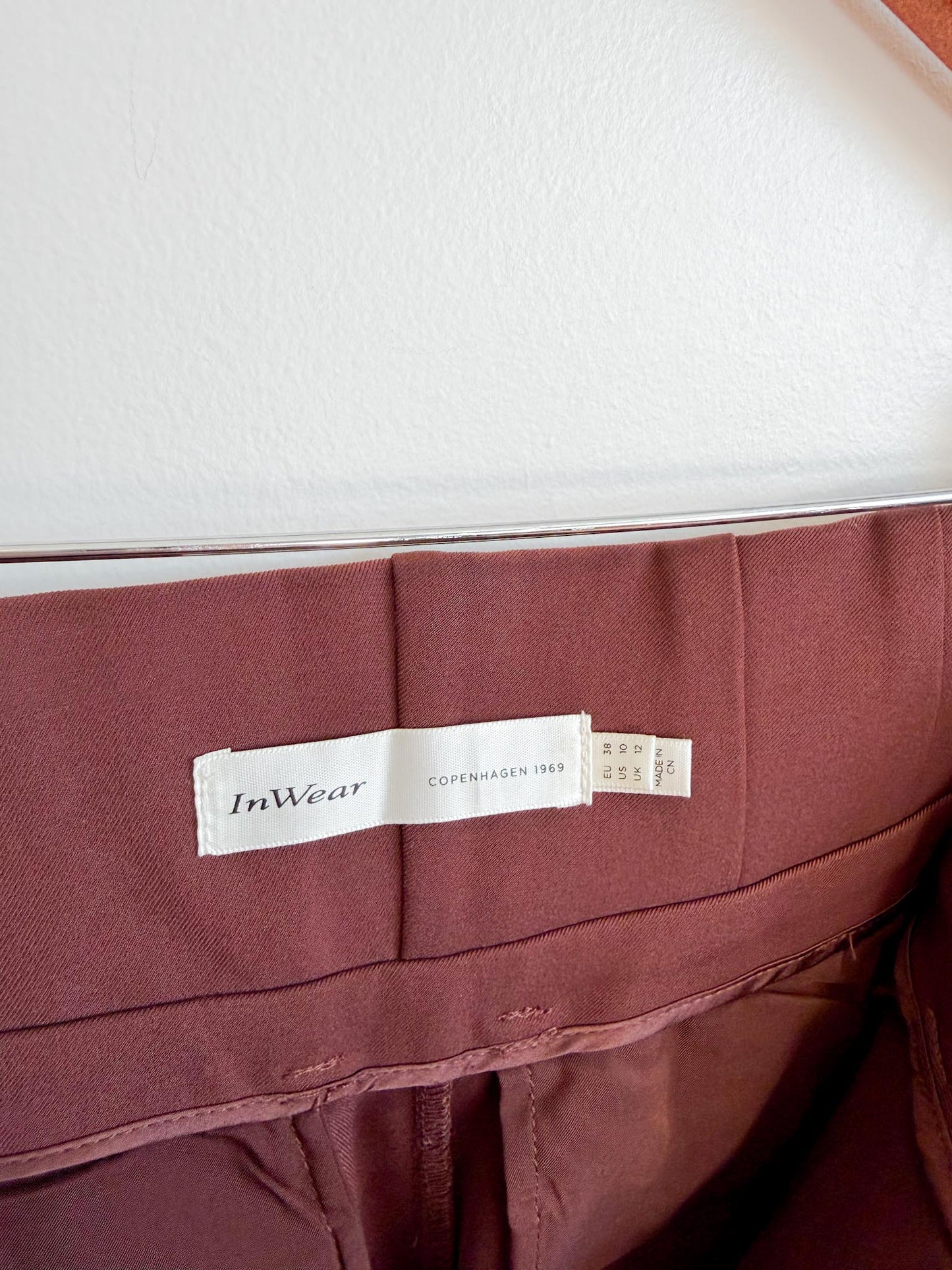 InWear High Rise Belted Culottes in Brown (Size 10)