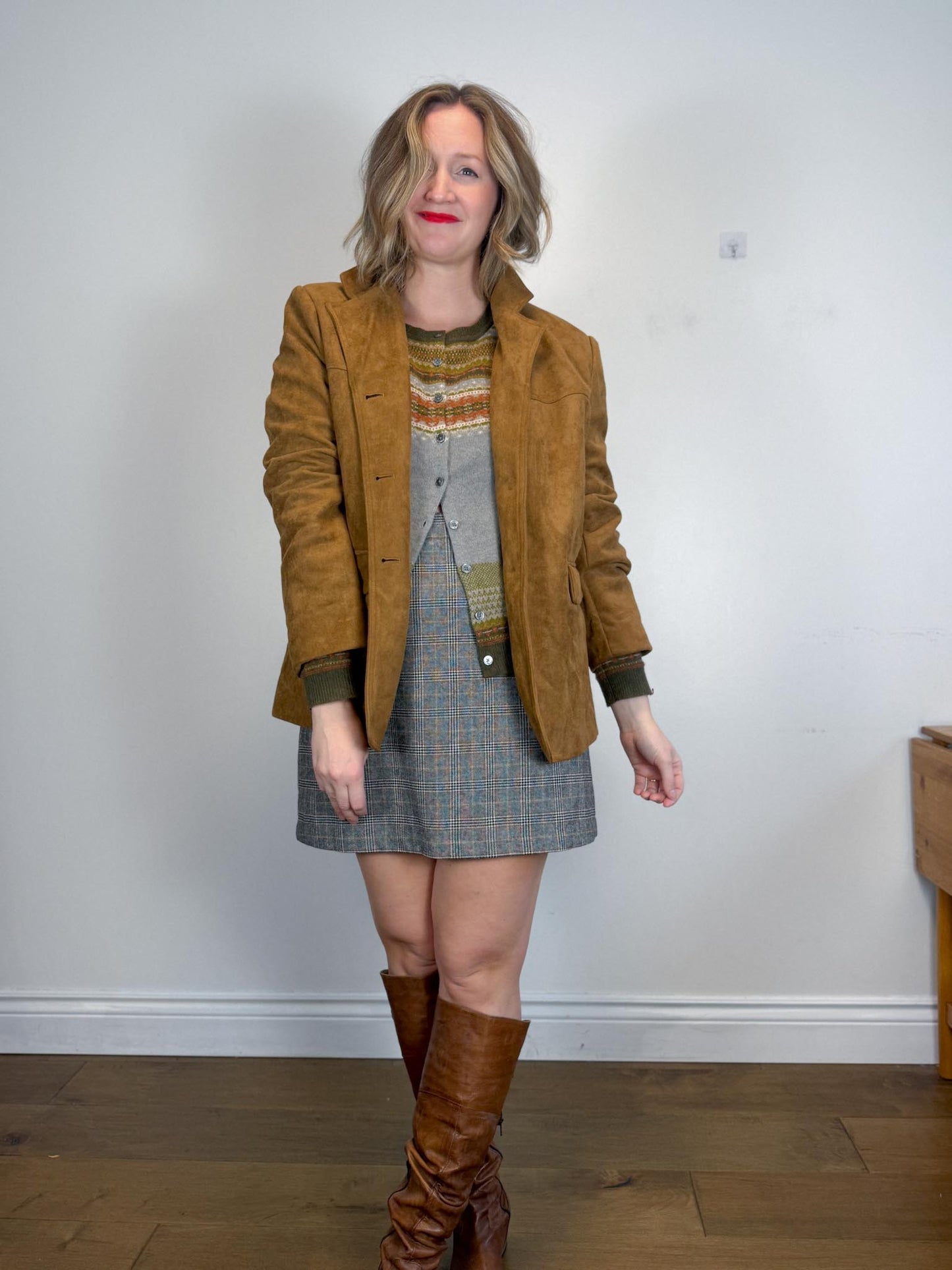 Oak + Fort Vegan Suede Jacket in Camel NWT (Size M-L)
