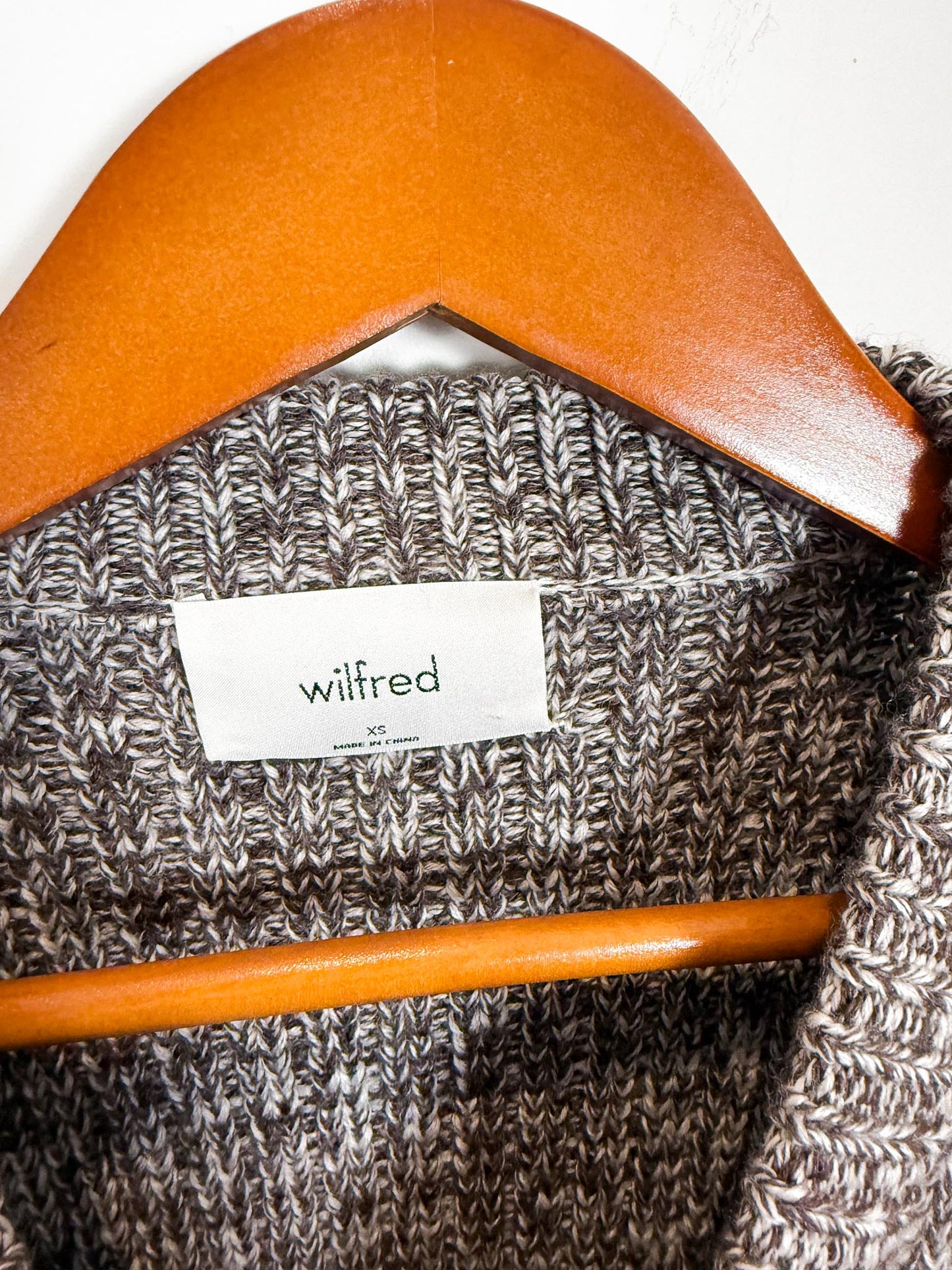 Wilfred "Ginette Sweater in Speckled Brown/White" (Size S/M)