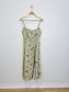 Wilfred "Genoa Linen Midi Dress in Sage Green Floral" (Size XL)