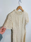 Vintage 1960s Crochet Lace Mini Dress SOLD AS IS (Size S)