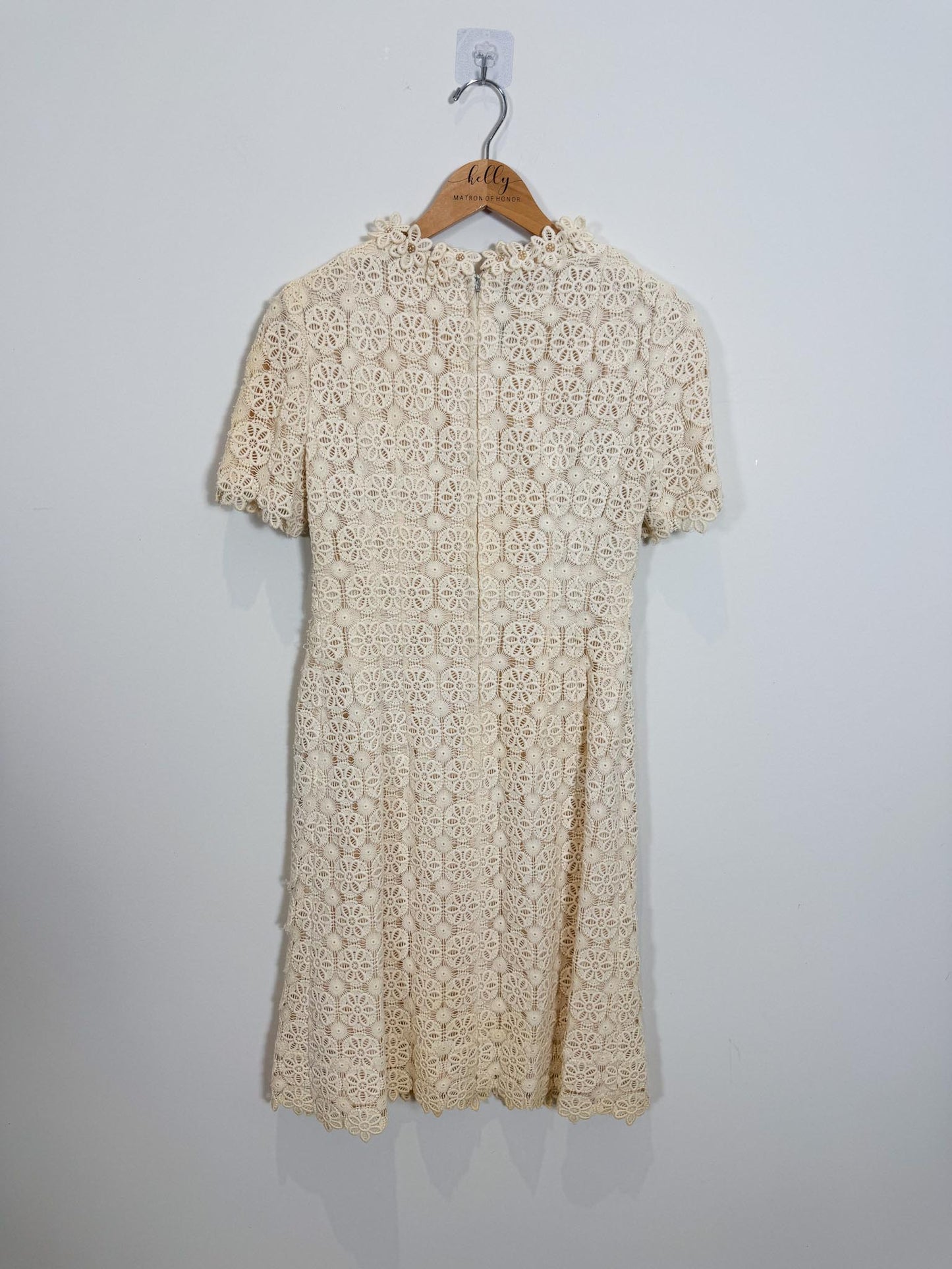 Vintage 1960s Crochet Lace Mini Dress SOLD AS IS (Size S)