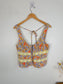 Free People "Kiana Lace Floral Printed Tank Top"  (Size L)