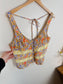 Free People "Kiana Lace Floral Printed Tank Top"  (Size L)