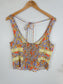Free People "Kiana Lace Floral Printed Tank Top"  (Size L)