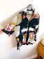Vintage Abstract Print Blouse (Size XL)