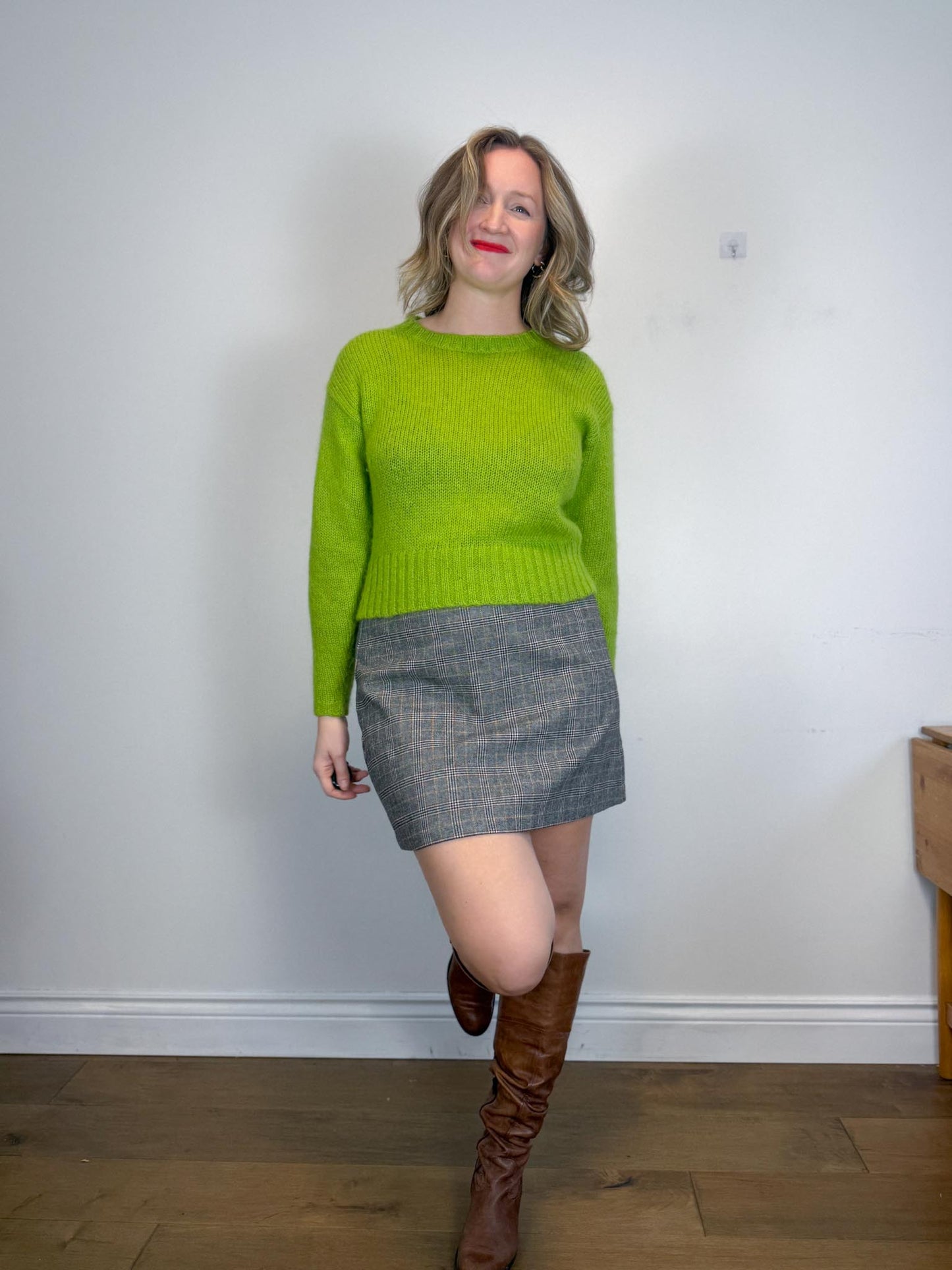 Vintage Green Wool Crewneck (Size S)