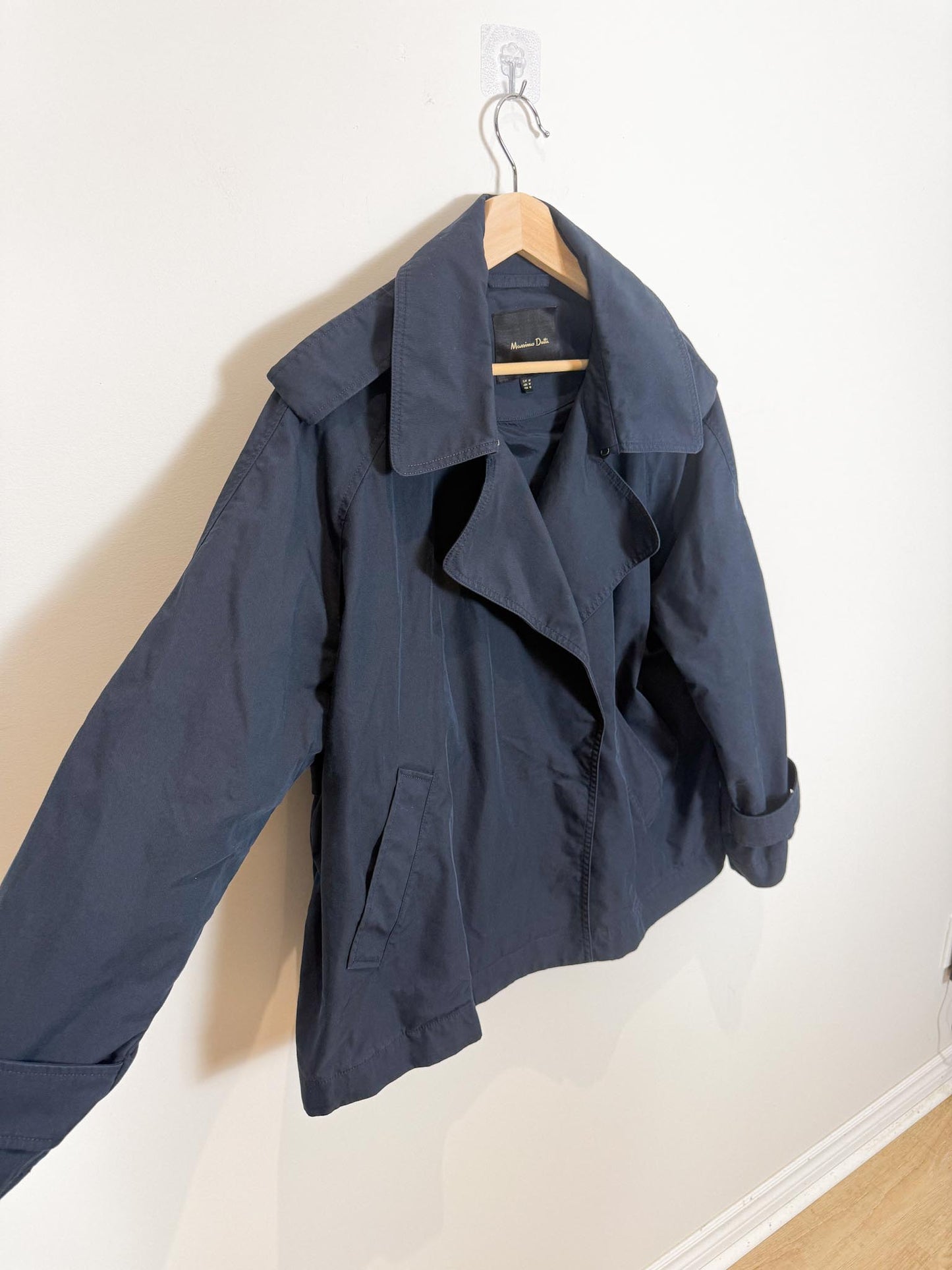 Massimo Duttio Short Trench Coat in Navy (Size M/L)