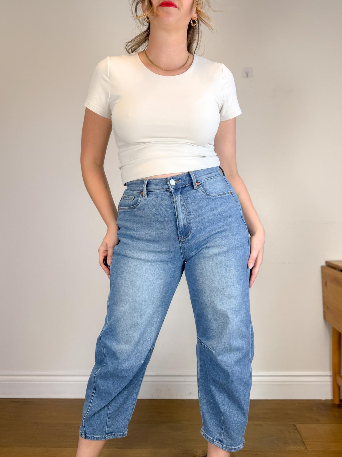 Babaton Cropped Contour Bodycon Top in Neutral (Size XL)