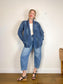 Anthropologie "Pilcro Quilted Denim Kimono Jacket" (Size S/M)