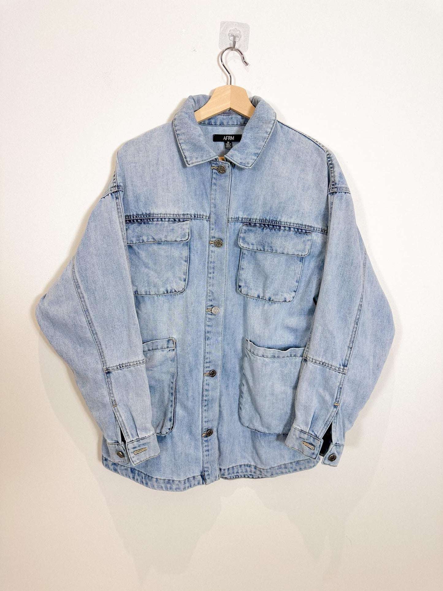 AFRM Light Wash Denim Jacket (Size M/L)