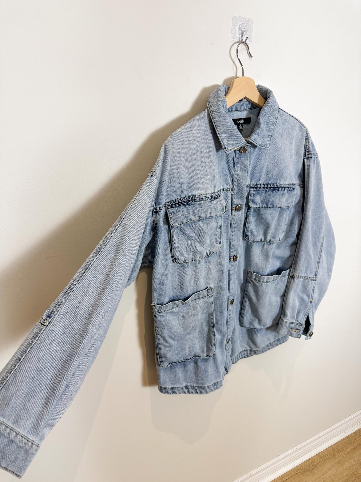 AFRM Light Wash Denim Jacket (Size M/L)