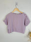 Melow Sustainable Cropped Shirt in Purple (Size XS/S)