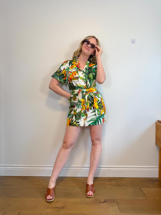 House of Harlow Tropical Print Mini Dress (Size M)