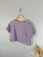 Melow Sustainable Cropped Shirt in Purple (Size XS/S)