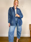 Anthropologie "Pilcro Quilted Denim Kimono Jacket" (Size S/M)