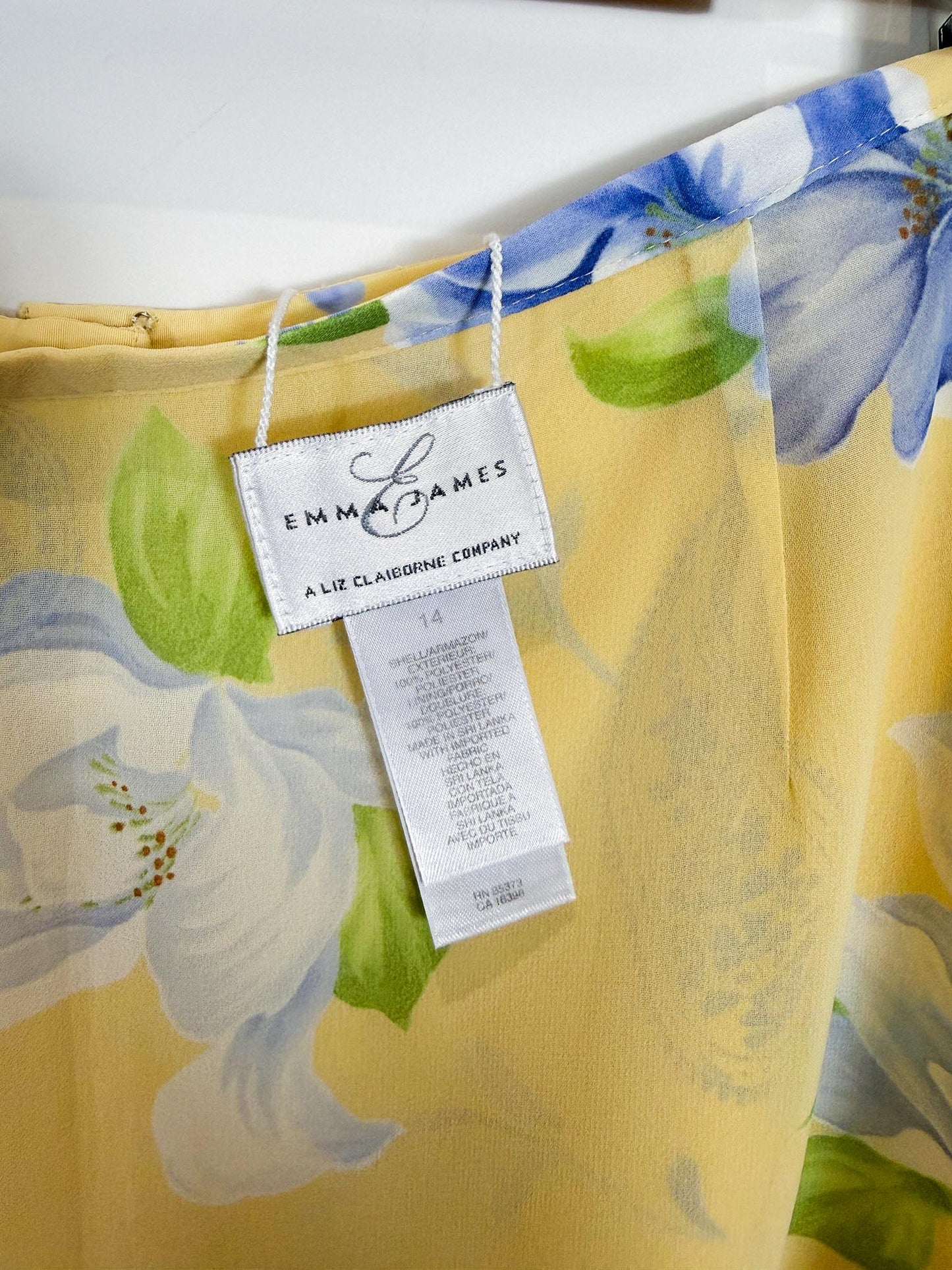 Vintage REVERSIBLE Floral & Paisley Midi Skirt in Yellow (Size L)
