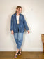 Anthropologie "Pilcro Quilted Denim Kimono Jacket" (Size S/M)