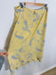 Vintage REVERSIBLE Floral & Paisley Midi Skirt in Yellow (Size L)