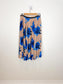 Paul Smith "Pleated Skirt in Blue/Taupe Floral" (Size S)