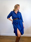 Universal Standard "Odeon Stretch Poplin Shirtdress in Blue" (Size M/L)
