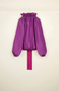 PATOU Designer "Patou Drawstring Collar Top in Eco-Friendly Faille in Anemone" (One Size)