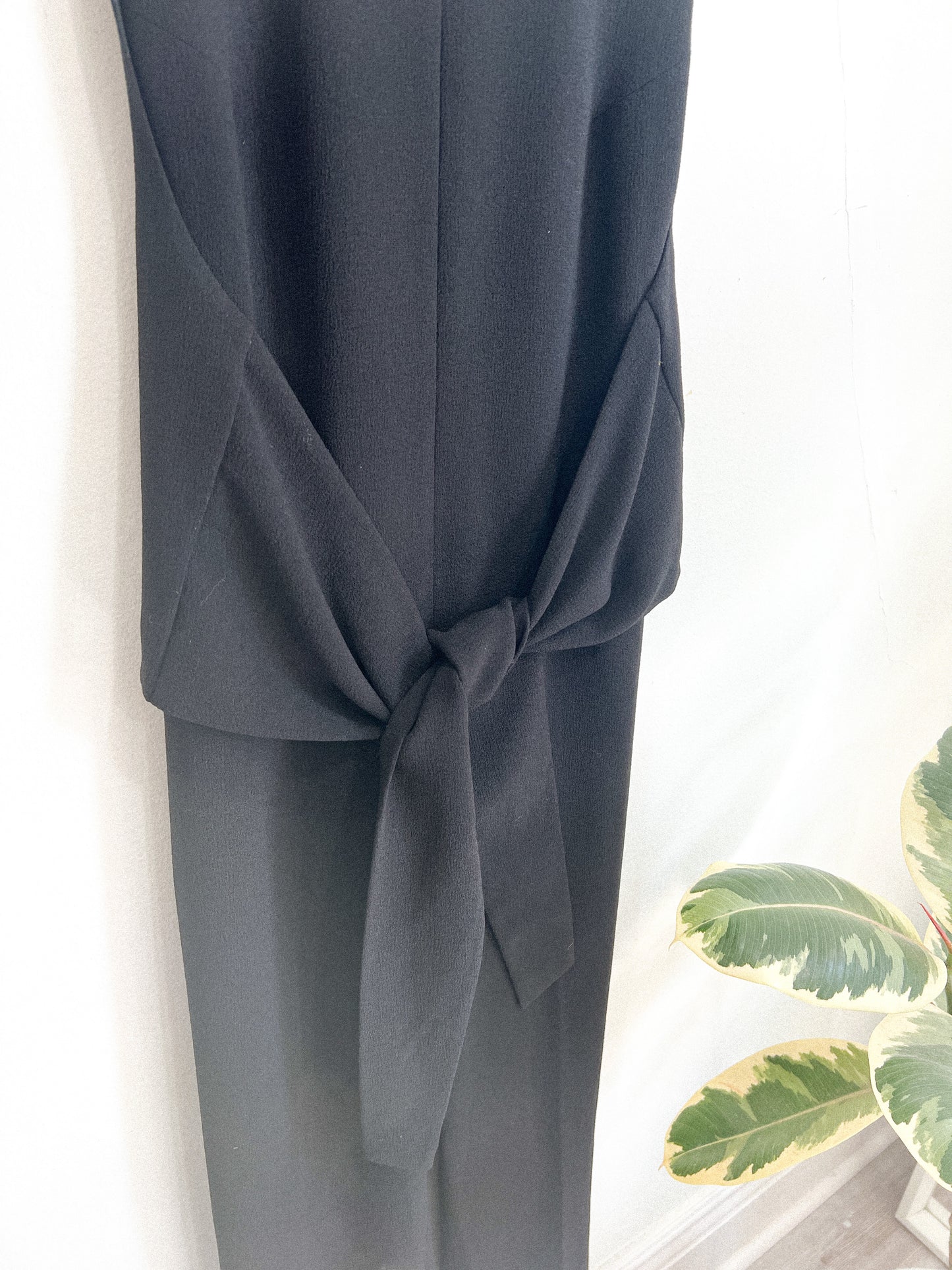 Club Monaco Black Sleeveless Jumpsuit with Front Tie (Size 2)